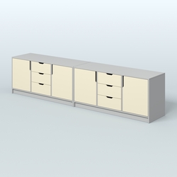 Тумба Модесто, комплект, Серый + Крем Вайс