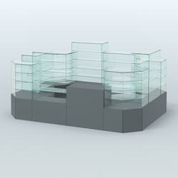 Павильон ИСТРА в центр зала №6 (открытый) (8, 26 кв.м), Темно-Серый