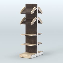 Высокий узкий островной стеллаж для хлеба и выпечки СХОВ-06, Дуб Сонома + Дуб Венге