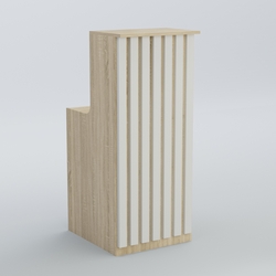 Ресепшен узкий серии ПРИЛИВ №2, Дуб Сонома + Белый