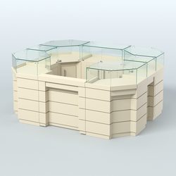 Торговый островок GOLD №3 (4,94 кв.м), Крем Вайс