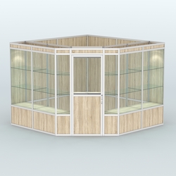 Павильон из профиля угловой №8а (9 кв.м), Дуб Сонома