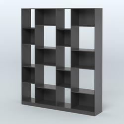 Стеллаж из ДСП серии ЛОФТ №15-1, Черный