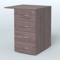 Брифинг-приставка с тумбой Прайм, Ясень Анкор темный