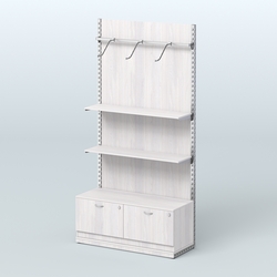 Система ЭЛЕГАНТ №4 с ДСП и тумбой T15 (1200 мм), Ясень Анкор светлый