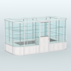 Павильон из профиля островной №4б, Ясень Анкор светлый