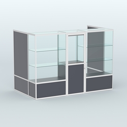 Павильон из профиля пристенный №1б (4,05 кв. м), Антрацит