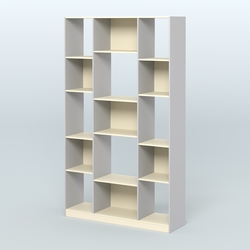 Стеллаж из ДСП серии ЛОФТ №12-1, Серый + Крем Вайс