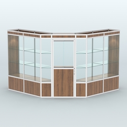 Павильон из профиля угловой №7а (9 кв.м), Орех