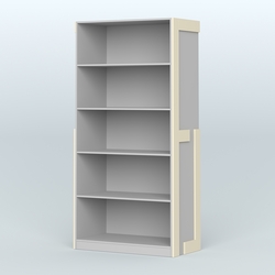 Стеллаж "Фаберлинк", Серый + Крем Вайс