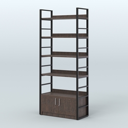 Торговый стеллаж средний STRONG - АЛЬФА №2, Дуб Венге