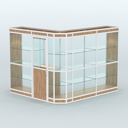 Павильон из профиля угловой №3в (5,5 кв.м), Дуб Канзас коричневый