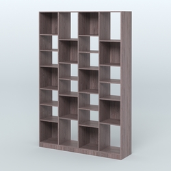 Стеллаж из ДСП серии ЛОФТ №11-2 с полками ДСП, Ясень Анкор темный