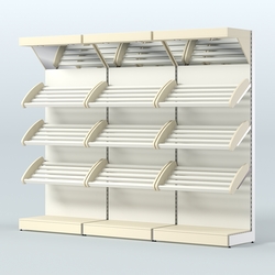 Стеллаж для хлеба и выпечки трехсекционный Феникс №4, Крем Вайс + Белый