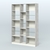 Стеллаж из ДСП серии ЛОФТ №14-3 с полками стекло 5 мм Метрополитан Грей + Белый