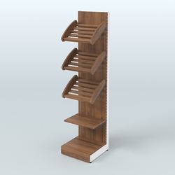 Стеллаж для хлеба и выпечки с полками - корзинами Феникс №16, Орех