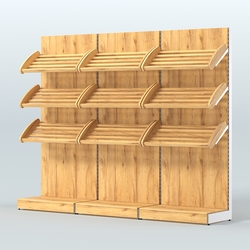 Стеллаж для хлеба и выпечки трехсекционный Феникс №3, Дуб Золотистый