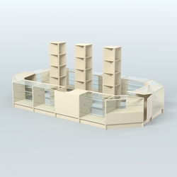 Торговый Островок "Эконом" №21 (15, 87 кв.м), Крем Вайс