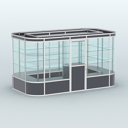 Павильон из профиля островной №4а, Антрацит