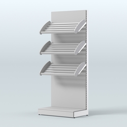 Стеллаж для хлеба и выпечки с тремя наклонными полками СХНП-01, Серый