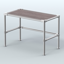 Стол малый D-41 с полкой ДСП 16мм, Ясень Анкор темный