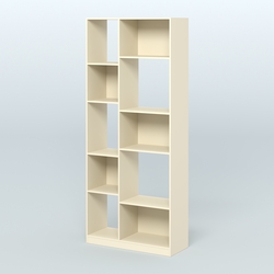 Стеллаж из ДСП серии ЛОФТ №9-1 (зеркальное отражение - Z), Крем Вайс