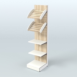 Стеллаж для хлеба и выпечки с полками - корзинами Феникс №15, Белый + Дуб Сонома