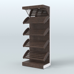 Стеллаж для хлеба и выпечки с полками - корзинами и фризом Феникс №10Ф, Дуб Венге