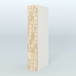 Рецептурный шкаф для аптек METACASE №1 глубиной 800 мм (13 ящиков), Белый + Дуб Сонома