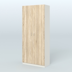 Аптечный шкаф широкий для одежды персонала №4, Белый + Дуб Сонома