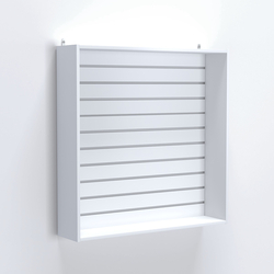 Витрина настенная №204-1В открытая с экономпанелью, Белый