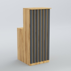 Ресепшен узкий серии ПРИЛИВ №2, Дуб Золотистый и Темно-Серый