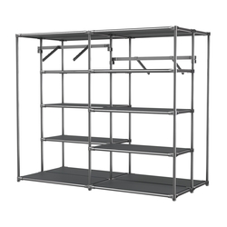 Хромированное вешало ПЛАТФОРМА №3-3 с полками ДСП 16мм, Антрацит