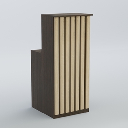 Ресепшен узкий серии ПРИЛИВ №2, Дуб Венге + Дуб Сонома