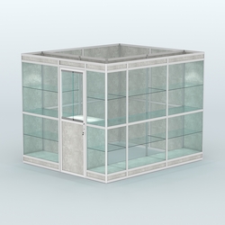 Павильон из профиля угловой №4в (5,5 кв.м), Метрополитан Грей