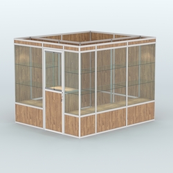 Павильон из профиля угловой №4а (5,5 кв.м), Дуб Канзас коричневый