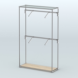 Торговая система ХРОМ без ДСП 1200 мм с поручнями №3, Дуб Сонома