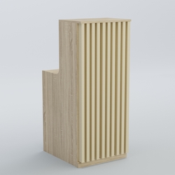 Ресепшен узкий серии ВЕРТИКАЛЬ №2, Дуб Сонома и Крем Вайс 5-U2236