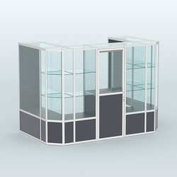 Павильон из профиля пристенный №6в (4,05 кв. м), Антрацит