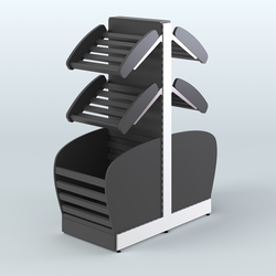 Низкий островной стеллаж малый для хлеба и выпечки СХОН-07, Черный