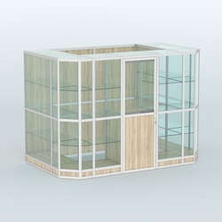 Павильон из профиля пристенный №10г (4,05 кв.м), Дуб Сонома