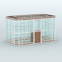 Павильон из профиля островной №3в, Орех