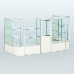 Павильон из профиля пристенный №11б (5,50 кв. м), Белый