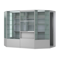 Пристенный торговый павильон из ДСП СЭСП №4 (4, 68 кв.м), Серый