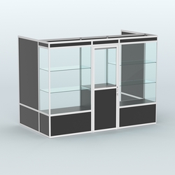 Павильон из профиля пристенный №1а (4,05 кв. м), Черный