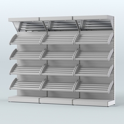 Стеллаж для хлеба и выпечки трехсекционный Феникс №7, Серый