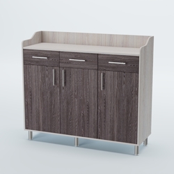 Стойка официанта "Бармен" №8-Н на ножках, Ясень Анкор светлый + Ясень Анкор темный