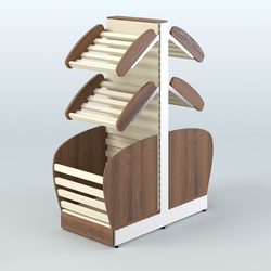 Низкий островной стеллаж малый для хлеба и выпечки СХОН-07, Орех + Крем Вайс