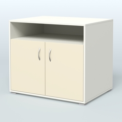 Тумба под оргтехнику Стандарт, Белый + Крем Вайс