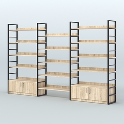 Комбо стеллажей с полками STRONG - АЛЬФА №5 (3760 мм), Дуб Сонома